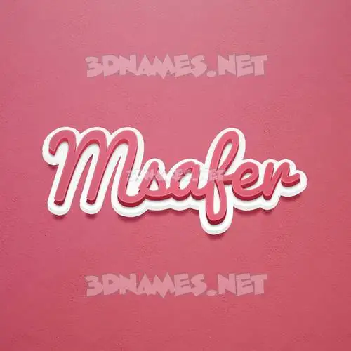 msafer in Red Scribble style - 3D name wallpaper msafer in Red Scribble style - 3D name wallpaper