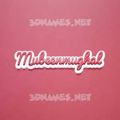 mubeenmughal in Red Scribble style - 3D name wallpaper mubeenmughal in Red Scribble style - 3D name wallpaper