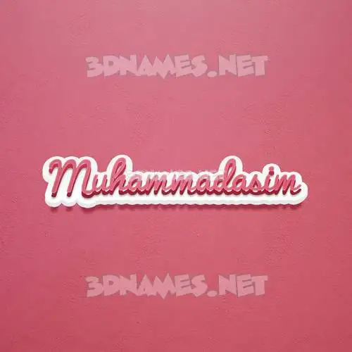 muhammadasim in Red Scribble style - 3D name wallpaper