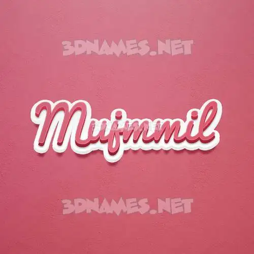 mujmmil in Red Scribble style - 3D name wallpaper