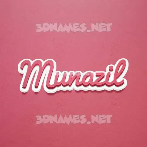 munazil in Red Scribble style - 3D name wallpaper munazil in Red Scribble style - 3D name wallpaper