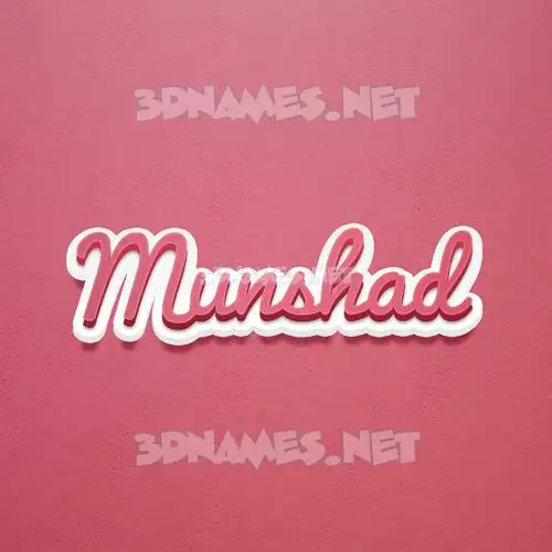 munshad in Red Scribble style - 3D name wallpaper munshad in Red Scribble style - 3D name wallpaper