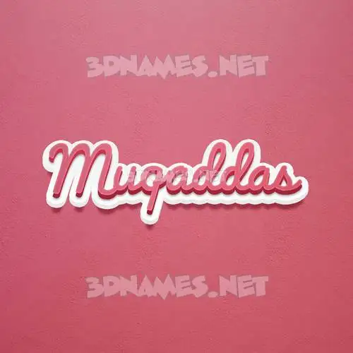 muqaddas in Red Scribble style - 3D name wallpaper muqaddas in Red Scribble style - 3D name wallpaper