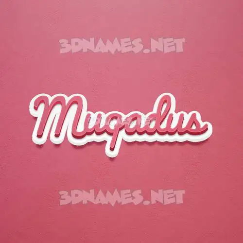 muqadus in Red Scribble style - 3D name wallpaper muqadus in Red Scribble style - 3D name wallpaper