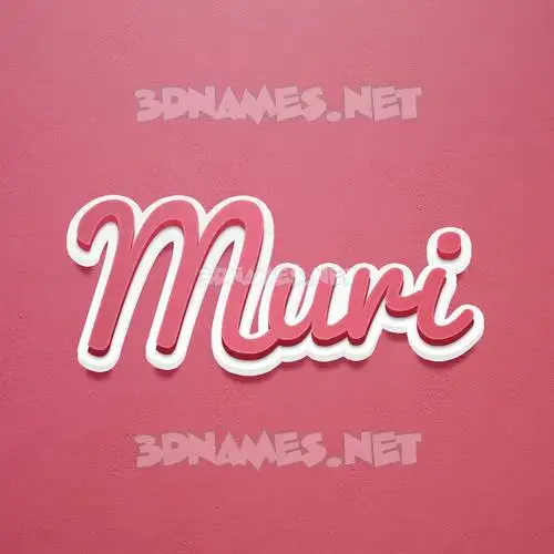 muri in Red Scribble style - 3D name wallpaper muri in Red Scribble style - 3D name wallpaper