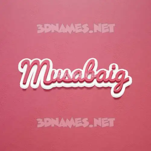 musabaig in Red Scribble style - 3D name wallpaper musabaig in Red Scribble style - 3D name wallpaper