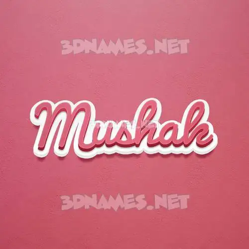 mushak in Red Scribble style - 3D name wallpaper mushak in Red Scribble style - 3D name wallpaper