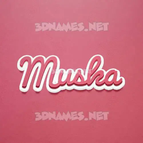muska in Red Scribble style - 3D name wallpaper muska in Red Scribble style - 3D name wallpaper