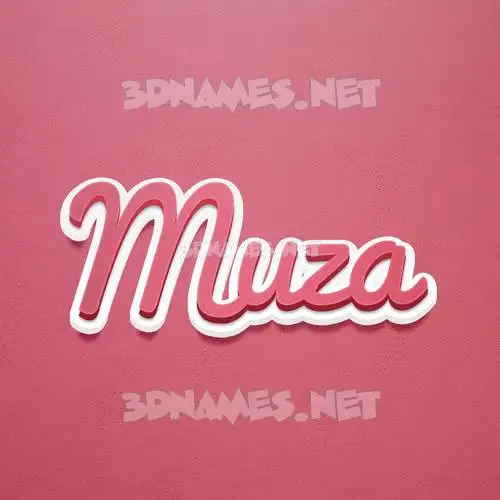 muza in Red Scribble style - 3D name wallpaper muza in Red Scribble style - 3D name wallpaper