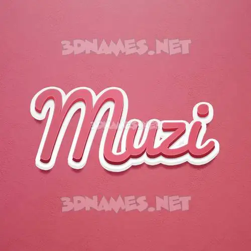 muzi in Red Scribble style - 3D name wallpaper muzi in Red Scribble style - 3D name wallpaper
