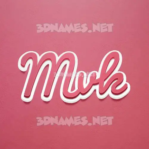 mvk in Red Scribble style - 3D name wallpaper mvk in Red Scribble style - 3D name wallpaper