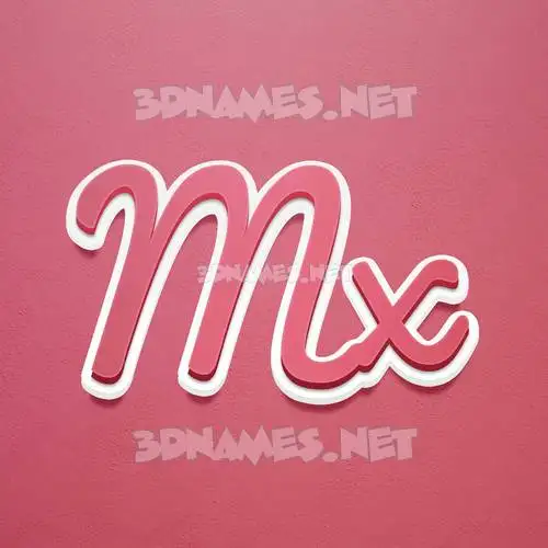 mx in Red Scribble style - 3D name wallpaper mx in Red Scribble style - 3D name wallpaper