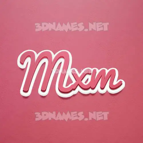 mxm in Red Scribble style - 3D name wallpaper mxm in Red Scribble style - 3D name wallpaper