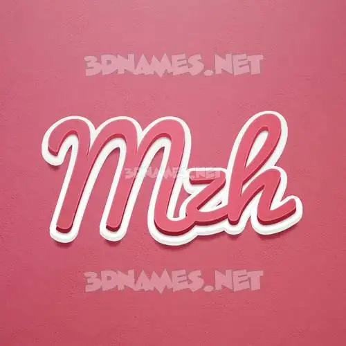 mzh in Red Scribble style - 3D name wallpaper mzh in Red Scribble style - 3D name wallpaper