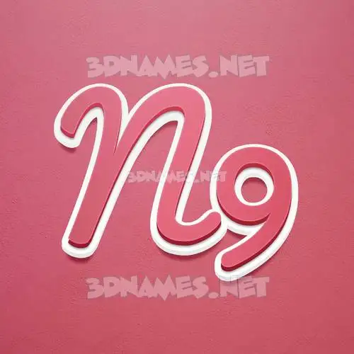 n9 in Red Scribble style - 3D name wallpaper n9 in Red Scribble style - 3D name wallpaper