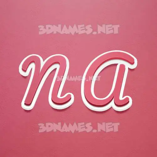 n a in Red Scribble style - 3D name wallpaper