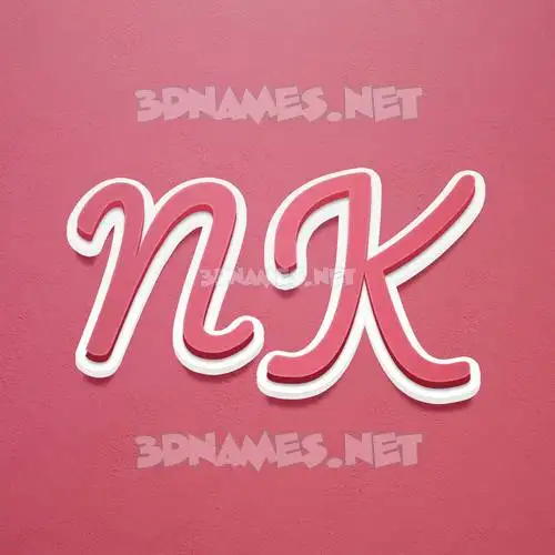 n k in Red Scribble style - 3D name wallpaper n k in Red Scribble style - 3D name wallpaper