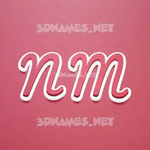 n m in Red Scribble style - 3D name wallpaper n m in Red Scribble style - 3D name wallpaper