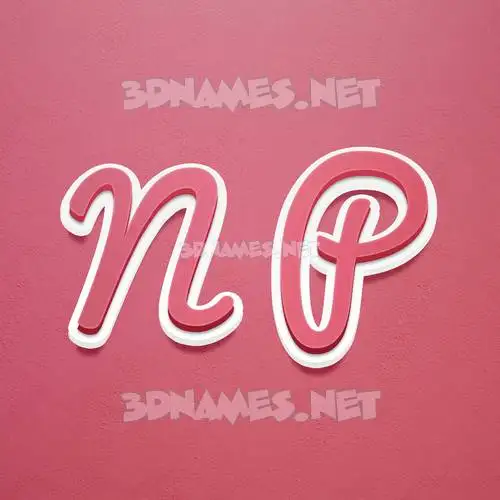 n p in Red Scribble style - 3D name wallpaper n p in Red Scribble style - 3D name wallpaper
