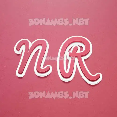 n r in Red Scribble style - 3D name wallpaper n r in Red Scribble style - 3D name wallpaper