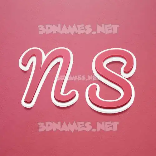 n s in Red Scribble style - 3D name wallpaper n s in Red Scribble style - 3D name wallpaper