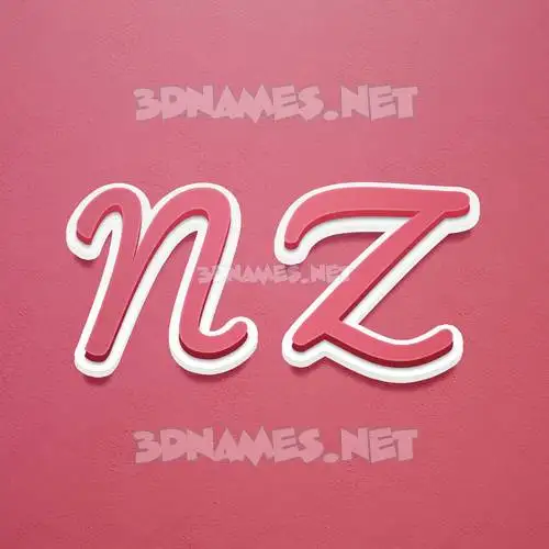 n z in Red Scribble style - 3D name wallpaper n z in Red Scribble style - 3D name wallpaper