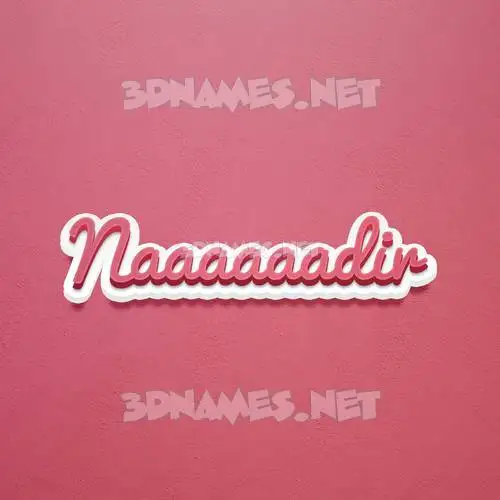 naaaaaadir in Red Scribble style - 3D name wallpaper