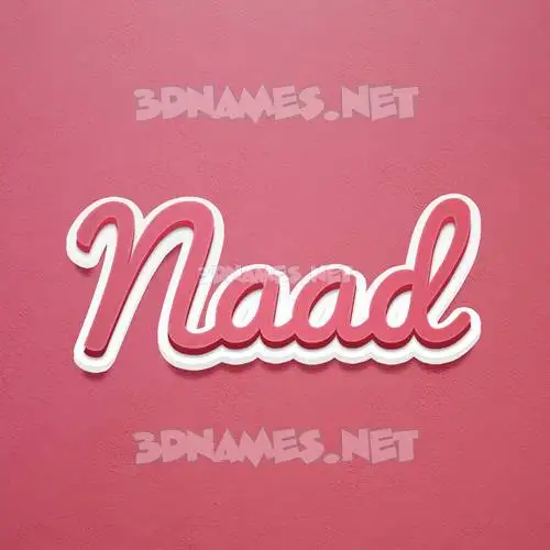 naad in Red Scribble style - 3D name wallpaper naad in Red Scribble style - 3D name wallpaper