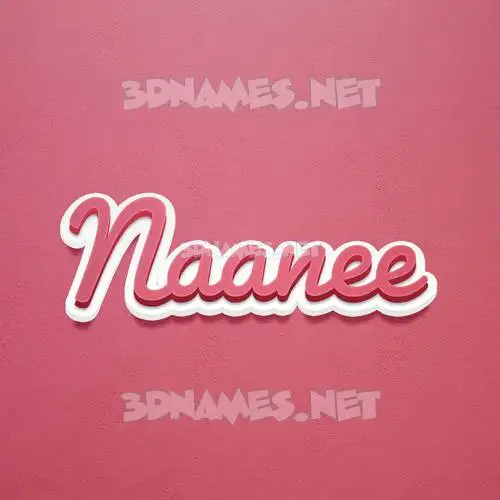 naanee in Red Scribble style - 3D name wallpaper