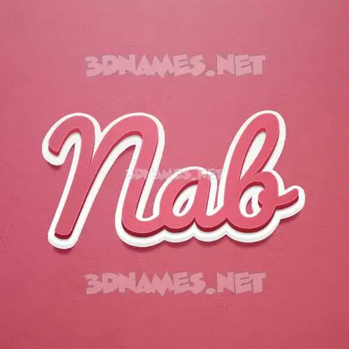 nab in Red Scribble style - 3D name wallpaper