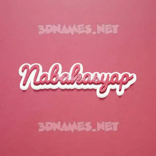 nabakasyap in Red Scribble style - 3D name wallpaper