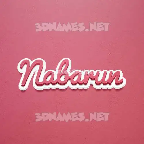 nabarun in Red Scribble style - 3D name wallpaper