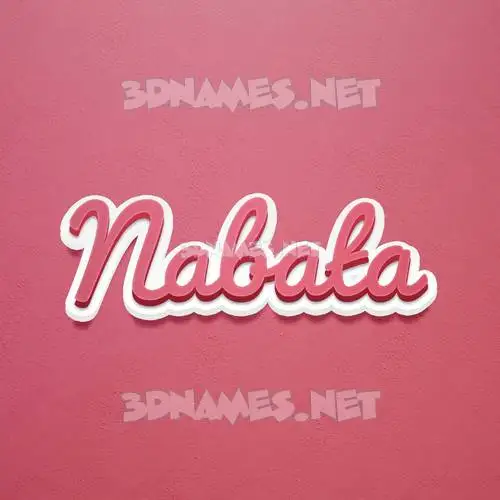 nabata in Red Scribble style - 3D name wallpaper