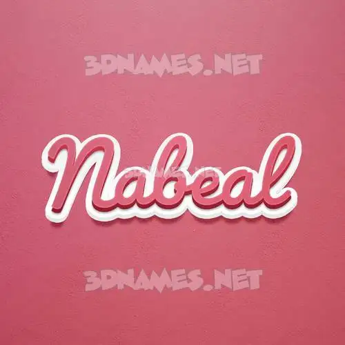 nabeal in Red Scribble style - 3D name wallpaper nabeal in Red Scribble style - 3D name wallpaper
