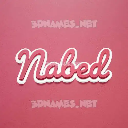 nabed in Red Scribble style - 3D name wallpaper nabed in Red Scribble style - 3D name wallpaper