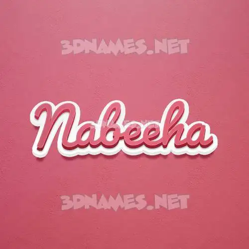 nabeeha in Red Scribble style - 3D name wallpaper nabeeha in Red Scribble style - 3D name wallpaper