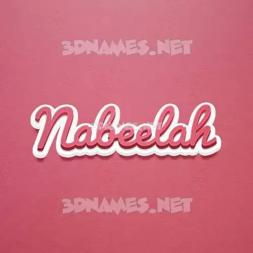 nabeelah in Red Scribble style - 3D name wallpaper nabeelah in Red Scribble style - 3D name wallpaper