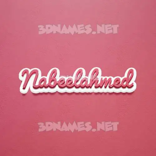 nabeelahmed in Red Scribble style - 3D name wallpaper