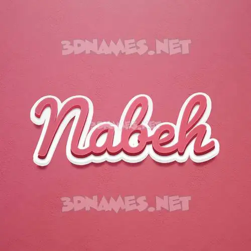 nabeh in Red Scribble style - 3D name wallpaper