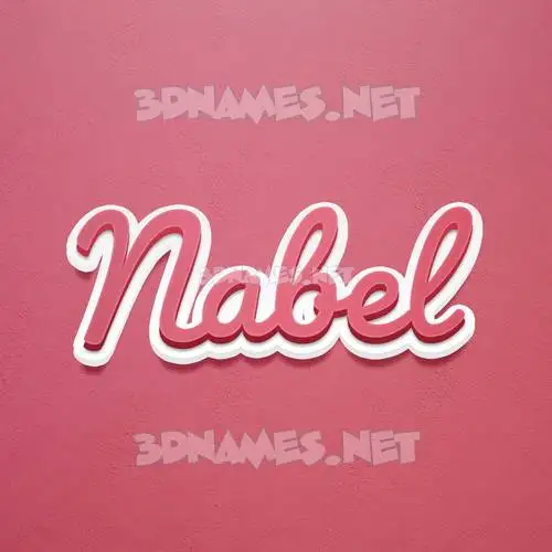nabel in Red Scribble style - 3D name wallpaper