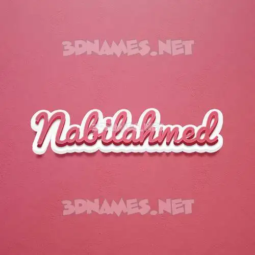 nabilahmed in Red Scribble style - 3D name wallpaper nabilahmed in Red Scribble style - 3D name wallpaper