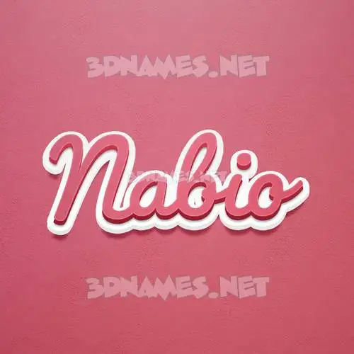 nabio in Red Scribble style - 3D name wallpaper