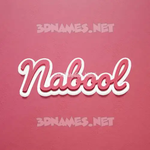 nabool in Red Scribble style - 3D name wallpaper