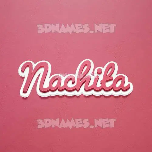 nachita in Red Scribble style - 3D name wallpaper
