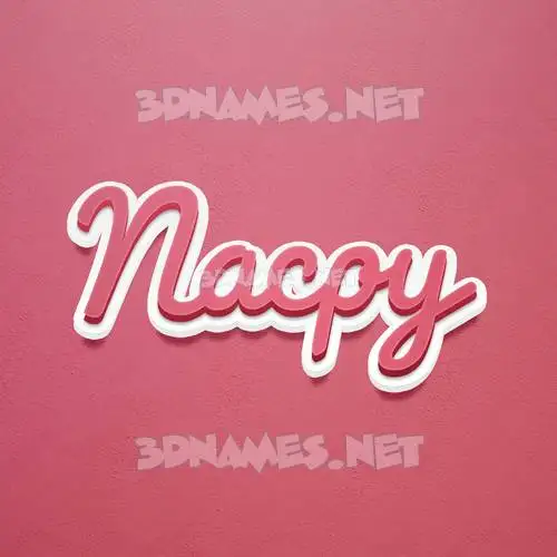 nacpy in Red Scribble style - 3D name wallpaper
