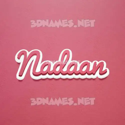 nadaan in Red Scribble style - 3D name wallpaper