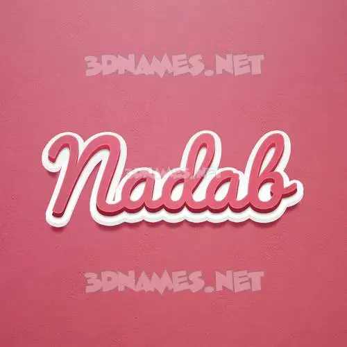 nadab in Red Scribble style - 3D name wallpaper