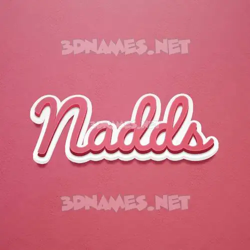 nadds in Red Scribble style - 3D name wallpaper