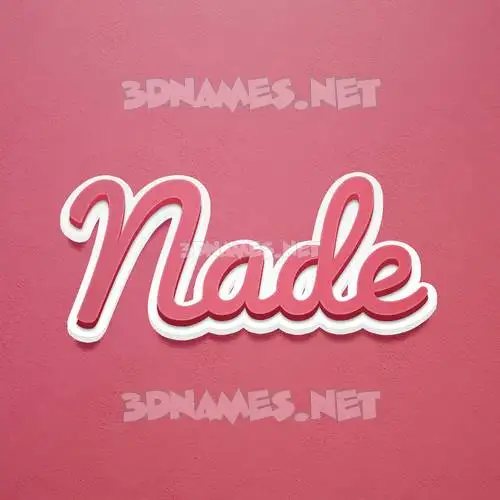 nade in Red Scribble style - 3D name wallpaper