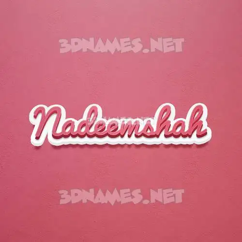 nadeemshah in Red Scribble style - 3D name wallpaper nadeemshah in Red Scribble style - 3D name wallpaper